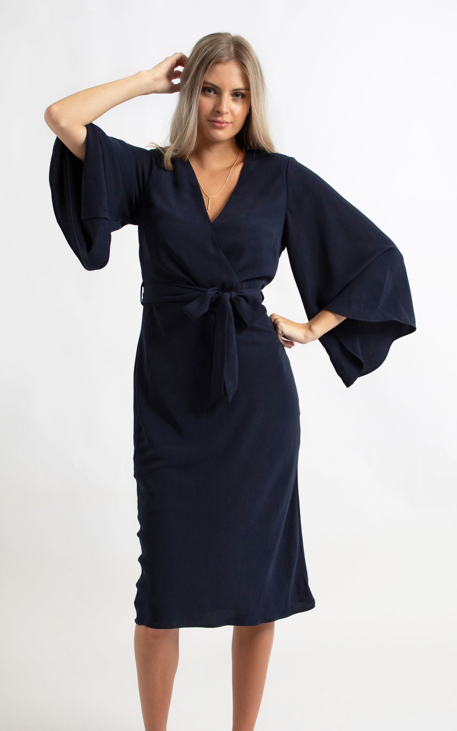 CDC Kimono Tie Wrap Dress | Pagani